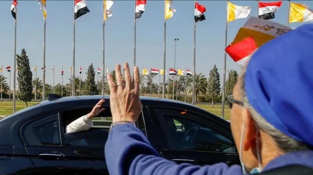 زيارة البابا فرنسيس إلى العراق - استقبال موكب البابا